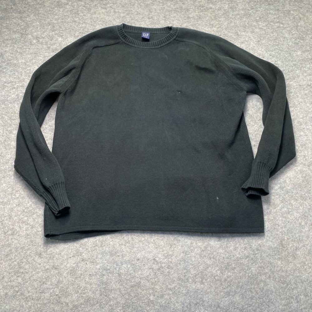 Gap Knit Pullover Blackll Cotton Sweater Cozy XL 100% Cotton